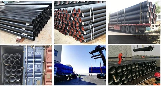 C30 K9 Cement Lining Bitumen Coated Flanged Pipe Ductile Iron En545 ISO2531