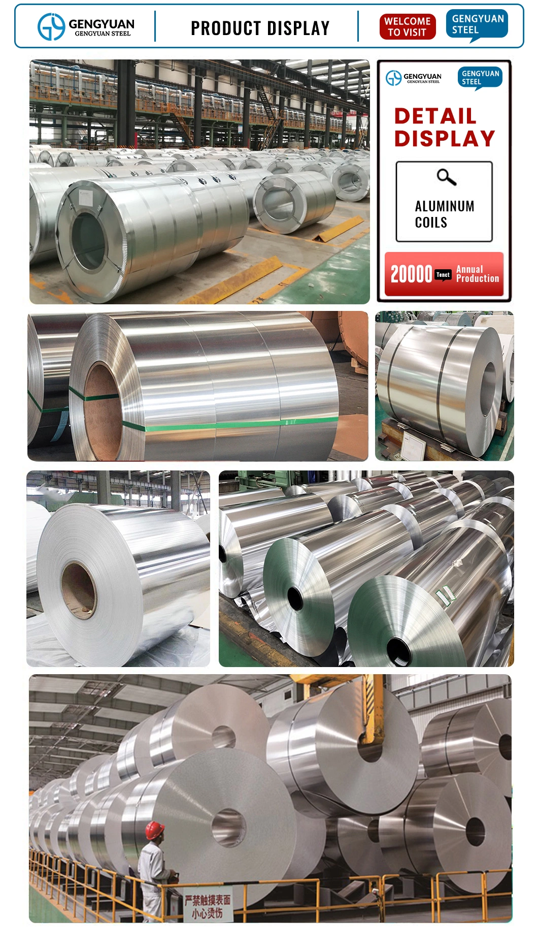 PVDF Ral Color Coated 5052 Glossy Alloy 0.1mm 0.3mm 0.5mm Aluminum Coil for Sale
