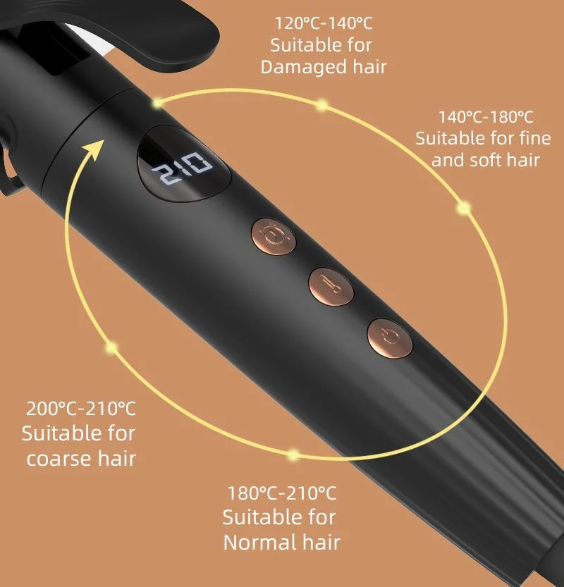 Factory Professional Digital Hair Curling Wand Curling Iron for Curl Long Hair